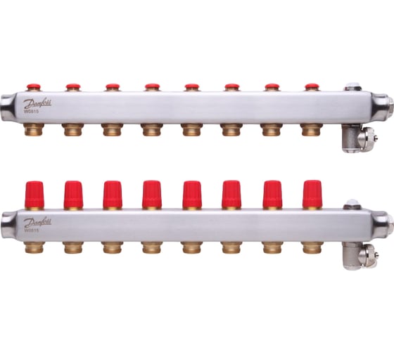 Коллекторы Danfoss SSM-8 для 8 контуров 088U0808