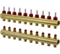 Коллекторы Danfoss FHF-10F с расходомерами для 10 контуров 088U0530