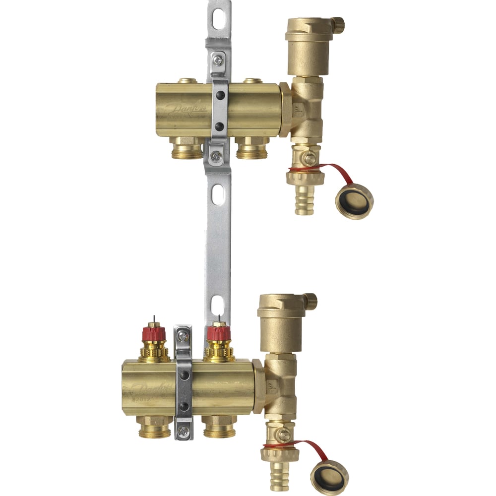Комплект коллекторов Danfoss FHF-2 set с кронштейнами и ...