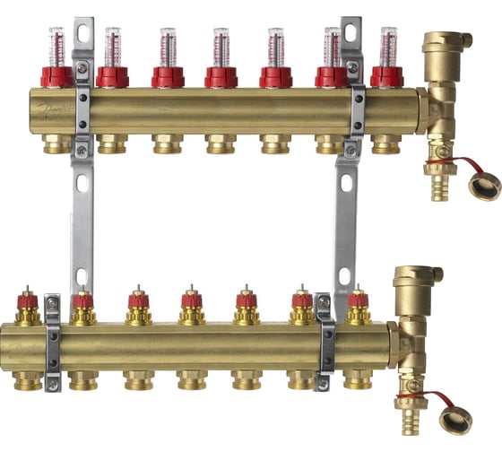 Комплект коллекторов Danfoss FHF-7F set 7 контуров 088U0727 1