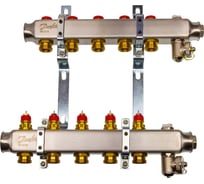 Комплект коллекторов Danfoss SSM-5 с кронштейнами для 5 контуров 088U0975