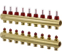 Коллекторы Danfoss FHF-9F с расходомерами для 9 контуров 088U0529
