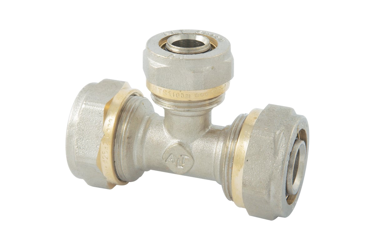 Соединительный тройник ALTSTREAM 16x16x16 обжимной 002040101 - выгодная ...