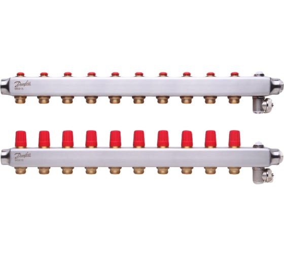 Коллекторы Danfoss SSM-10 для 10 контуров 088U0810 1