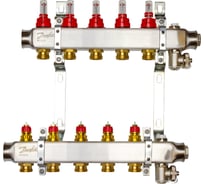 Комплект коллекторов Danfoss SSM-5F с расходомерами и кронштейнами 5 контуров 088U0955