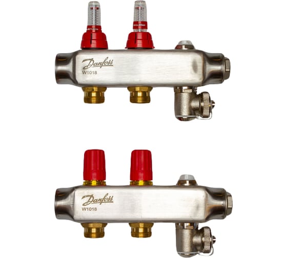 Коллекторы Danfoss SSM-2F с расходомерами 2 контура 088U0752