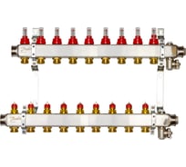 Комплект коллекторов Danfoss SSM-9F с расходомерами и кронштейнами 9 контуров 088U0959
