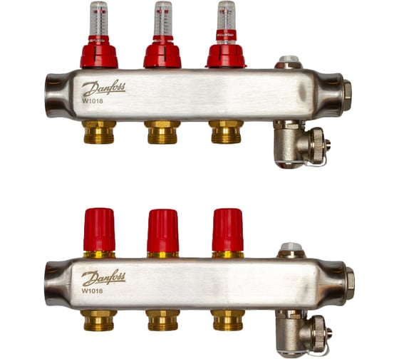 Коллекторы Danfoss SSM-3F с расходомерами 3 контура 088U0753