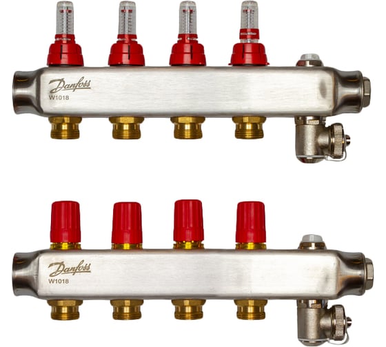 Коллекторы Danfoss SSM-4F с расходомерами 4 контура 088U0754 1