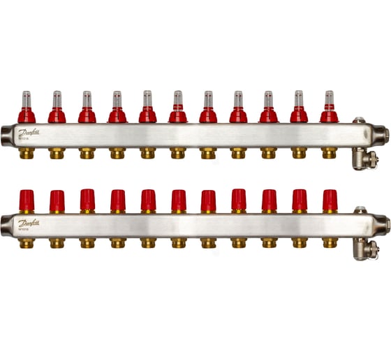 Коллекторы Danfoss SSM-11F с расходомерами 11 контуров 088U0761 1