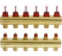 Коллекторы Danfoss FHF-6F с расходомерами для 6 контуров 088U0526