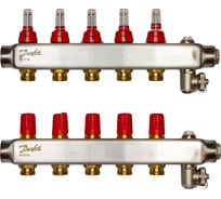Коллекторы Danfoss SSM-5F с расходомерами 5 контуров 088U0755