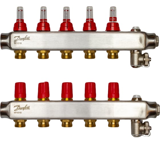 Коллекторы Danfoss SSM-5F с расходомерами 5 контуров 088U0755 1