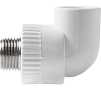 Комбинированный угольник Pro Aqua PP-R НР Белый ШК 25-3/4