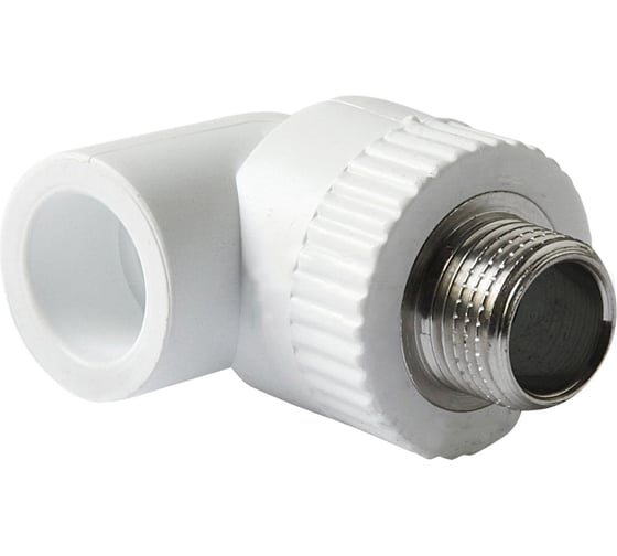 Комбинированный угольник Pro Aqua PP-R НР Белый ШК 25-3/4