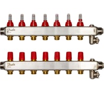 Коллекторы Danfoss SSM-7F с расходомерами 7 контуров 088U0757