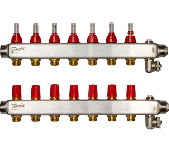 Коллекторы Danfoss SSM-7F с расходомерами 7 контуров 088U0757 1