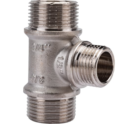 Переходной тройник Valtec 3/4"х1/2"х3/4" наружный-наружный-наружный VTr.131.RN.050405