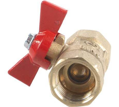 Кран шаровой ГАЛЛОП ПРАКТИК 130 15 Ру16 м/м бабочка, латунь 103252 107-4990