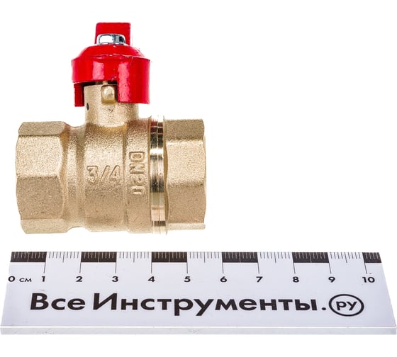 Кран шаровой ГАЛЛОП Стандарт 220 20 Ру16 м/м полнорычажный рычаг, латунный 103182 007-6739