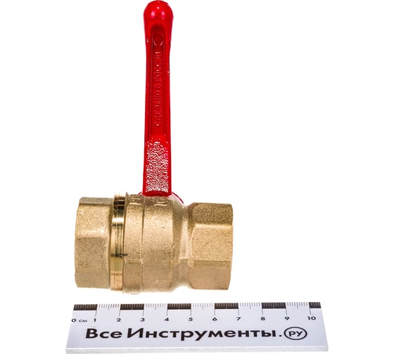Кран шаровой ГАЛЛОП Стандарт 220 25 Ру16 м/м полнопроходной, рычаг, латунь 103154 007-6744