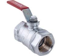 Шаровой кран Giacomini R250D 1", внутренняя/внутренняя, ручка-рычаг красный, хромированный R250X005