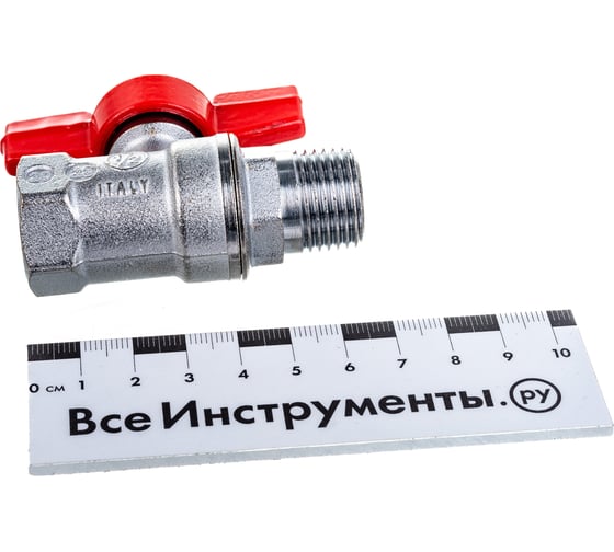 Шаровой кран Giacomini R254D 1/2", внутренняя/наружная, ручка-бабочка красная, хромированный R254X003