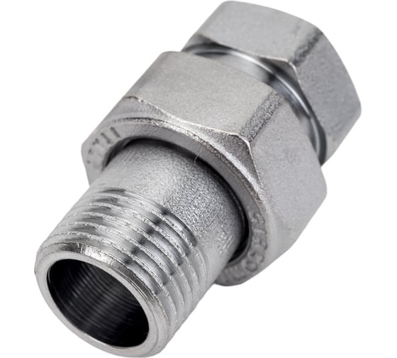 Сгон Giacomini прямой, НВ, 1/2", 1/2", латунь, хромированный R18X003