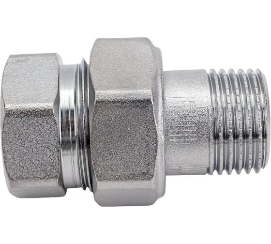 Сгон Giacomini прямой, НВ, 1/2", 1/2", латунь, хромированный R18X003