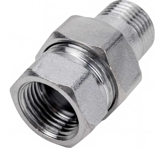 Сгон Giacomini прямой, НВ, 1/2", 1/2", латунь, хромированный R18X003