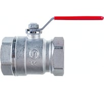 Шаровой кран Giacomini R250D 1 1/4", внутренняя/внутренняя, ручка-рычаг красный, хромированный R250X006