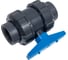 Кран шаровой AQUAVIVA НПВХ DN 50 резьба ВР 1 1/2" уплотнение TPV AQVBVE050 56685  2