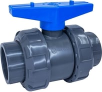 Кран шаровой AQUAVIVA НПВХ DN 32 резьба ВР 1" уплотнение TPV AQVBVE032 56684
