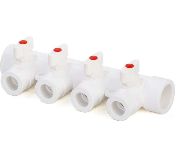 Коллектор с шаровыми кранами LAMMIN ppr 25x4 Lm31081004025