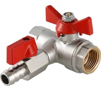 Шаровой кран Valtec с обратным клапаном и дренажом 1/2" внутренняя-внутренняя VT.248.N.04