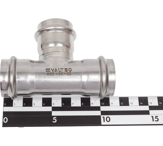 Тройник Valtec нержавеющая сталь 35 мм VTi.931.I.353535