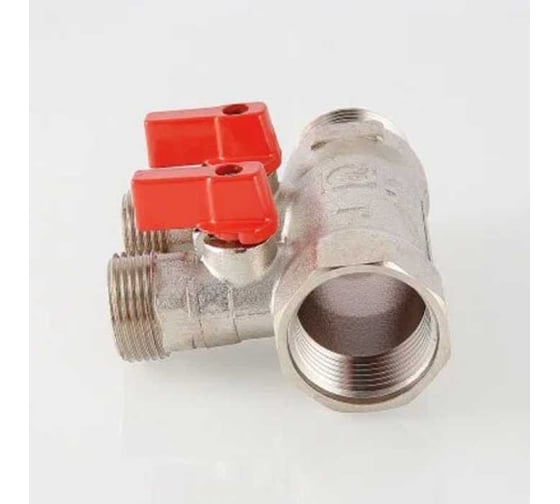 Коллектор с отсекающими кранами Valtec 1х2 выхода Евроконус 3/4" VTc.580.NE.0602