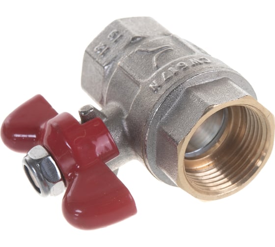 Шаровой кран Volcano PA VR полнопроходной В-В ручка бабочка 3/4" FWB63-F20-F20x