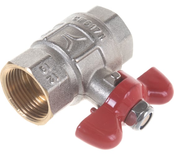 Шаровой кран Volcano PA VR полнопроходной В-В ручка бабочка 3/4" FWB63-F20-F20x