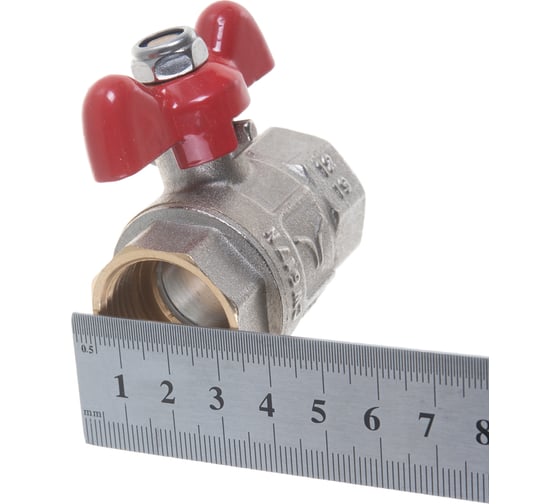 Шаровой кран Volcano PA VR полнопроходной В-В ручка бабочка 3/4" FWB63-F20-F20x