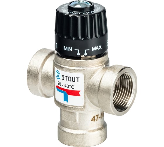 Термостатический смесительный клапан Stout 3/4" SVM-0010-164320 RG008Q241S3JKR