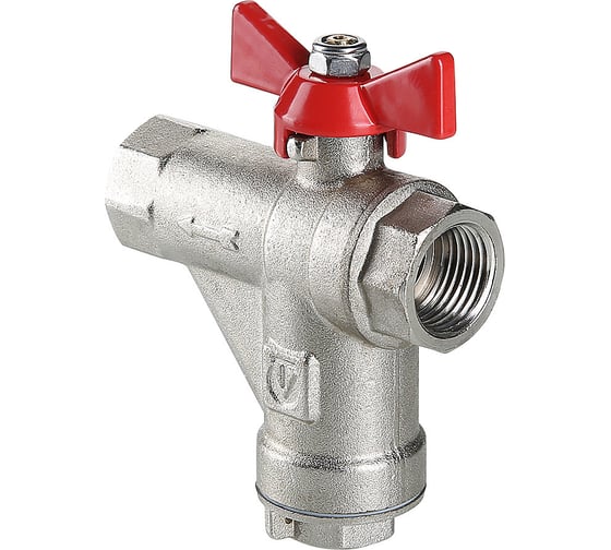 Кран шар. со встроенным прямым фильтром, рукоятка бабочка 1/2 вн.-вн. VALTEC VT.294.N.04