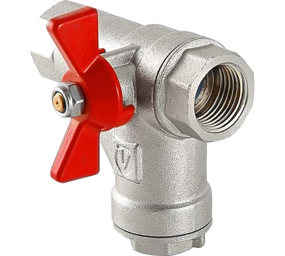 Шаровой кран Valtec со встроенным прямым фильтром рукоятка бабочка 1/2" VT.294.N.06