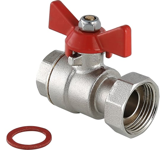 Шаровой кран Valtec с накидной гайкой 3/4"x1" внутренняя-внутренняя VT.241.N.0506