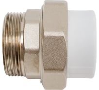 Комбинированная разъемная муфта (американка) Valfex с наружной резьбой 40x1 1/2" (40/10) белая 10156140