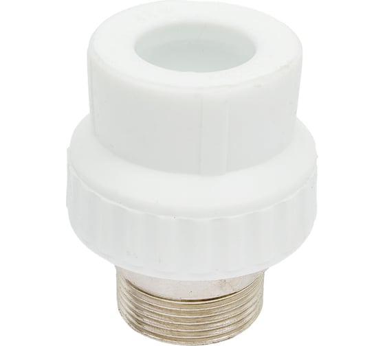 Переходная муфта Valfex с наружной резьбой 32x1 1/4" под ключ (25/5) белая 10135132