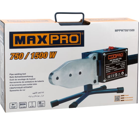 Сварочный аппарат для пластиковых труб MAX-PRO 750/1500 Вт 85283