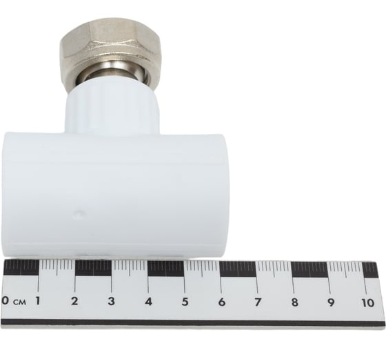Тройник комбинированный с накидной гайкой Valfex 25x3/4"х25 (60/15) белый 10140025