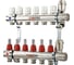 Коллекторная группа Valtec 1x12 выходов евроконус 3/4" со встроенными расходомерами в сборе VTc.596.EMNX.0612 1