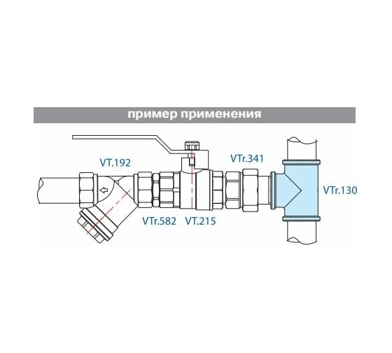Тройник Valtec 1 1/2" внутренняя-внутренняя-внутренняя VTr.130.N.0008